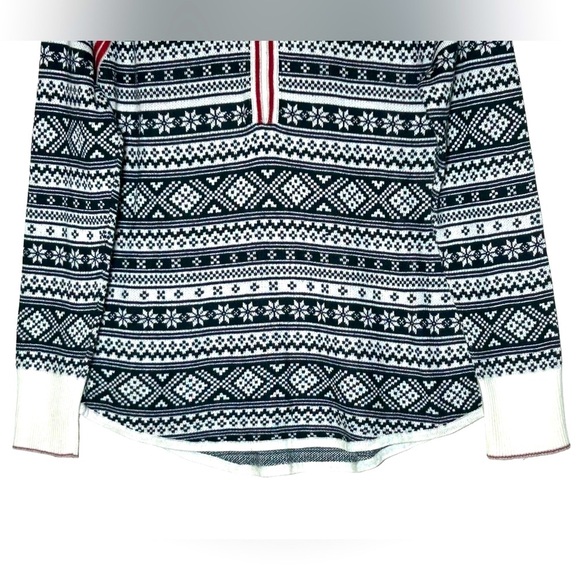 Eddie Bauer Fair Isle Engage Nordic 1/4 Zip Pullover Ski Sweater, Size Large - Picture 9 of 14